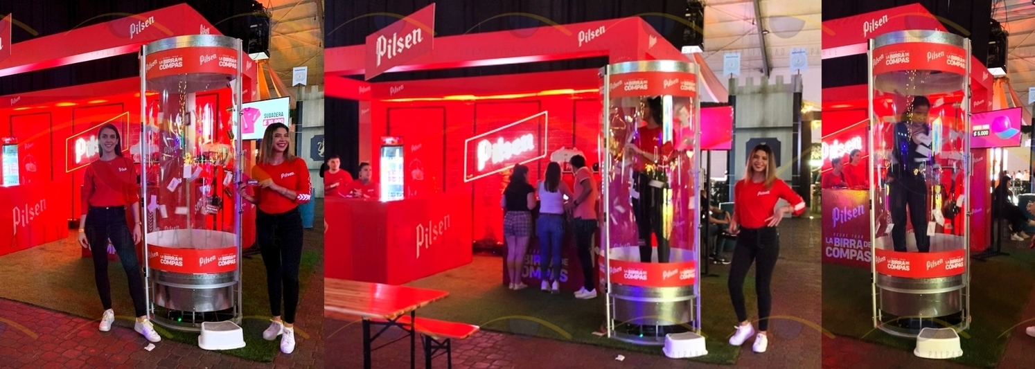 Cabina de Viento de Estructura Rigida para Marketing Promocional en Colombia